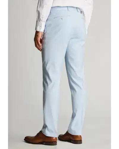 Trousers Brook Taverner Tailored Fit Hayton Sky Blue Textured Suit Trousers £45.00