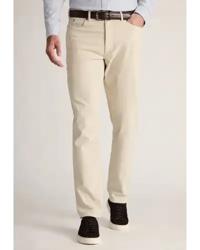 Fit Trousers Brook Taverner Regular Fit Fredericks Ecru 5 Pocket Italian Twill Stretch Cotton Trousers £62.00