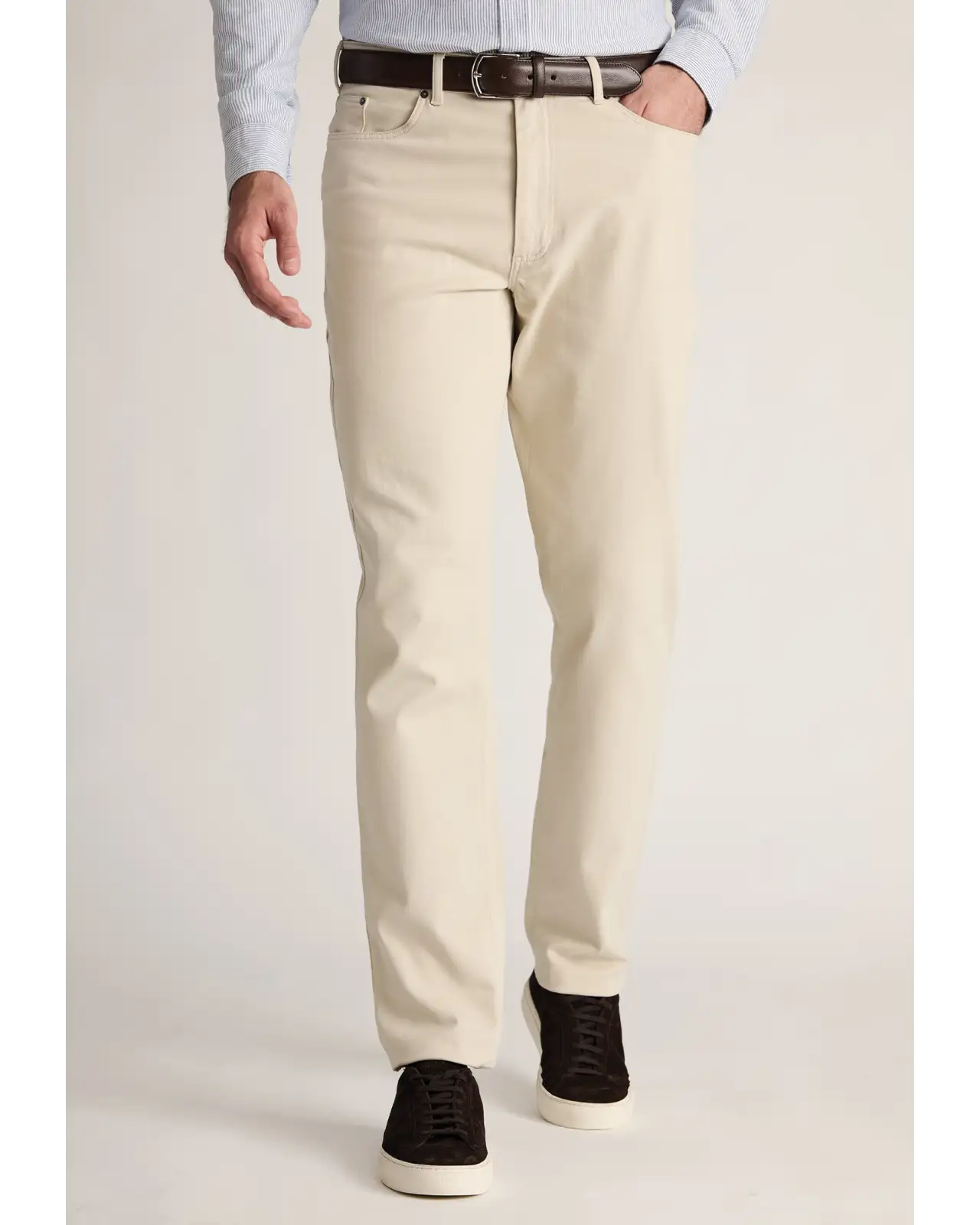 Fit Trousers Brook Taverner Regular Fit Fredericks Ecru 5 Pocket Italian Twill Stretch Cotton Trouser-BT-8067DR £62.00