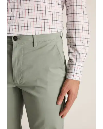 Fit Trousers Brook Taverner Tailored Fit Leo Sage Stretch Cotton Chinos £45.00