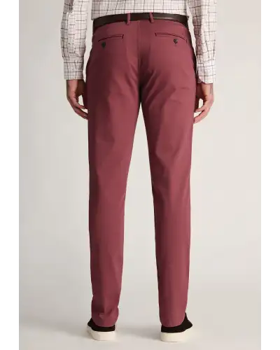 Fit Trousers Brook Taverner Tailored Fit Brosnan Raspberry Textured Stretch Cotton Chinos £45.00