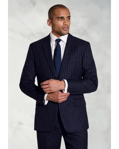Suit Jackets Brook Taverner Regular Fit Epsom Navy Pinstripe Wool Suit Jacket £179.00