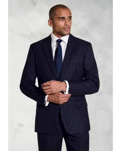 Suit Jackets Brook Taverner Regular Fit Epsom Navy Pinstripe Wool Suit Jacket £179.00