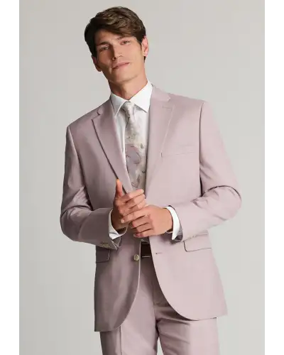 Suit Jackets Brook Taverner Tailored Fit Hayton Pink Textured Suit Jacket £89.00