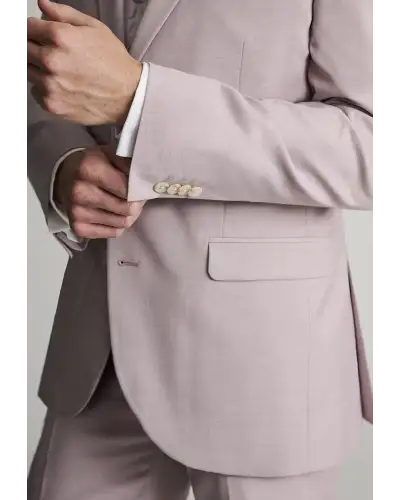 Suit Jackets Brook Taverner Tailored Fit Hayton Pink Textured Suit Jacket £89.00