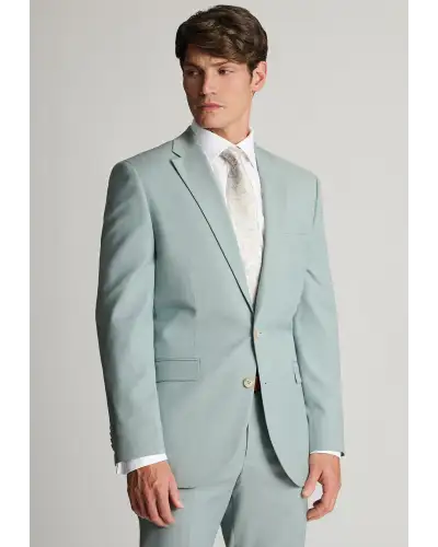 Suit Jackets Brook Taverner Tailored Fit Hayton Sage Textured Suit Jacket £89.00