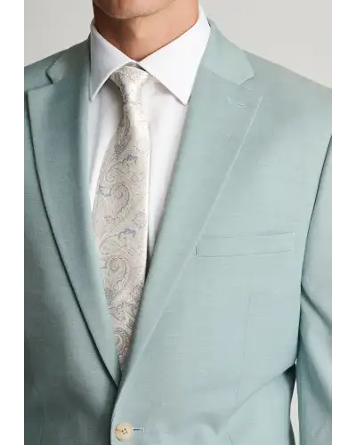 Suit Jackets Brook Taverner Tailored Fit Hayton Sage Textured Suit Jacket £89.00