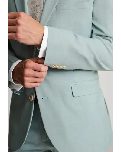 Suit Jackets Brook Taverner Tailored Fit Hayton Sage Textured Suit Jacket-BT-5508BT £89.00