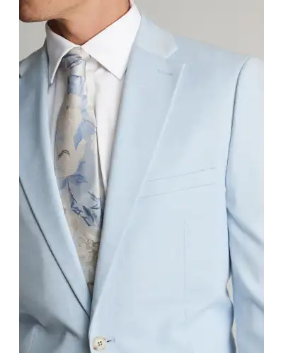 Suit Jackets Brook Taverner Tailored Fit Hayton Sky Blue Textured Suit Jacket £89.00