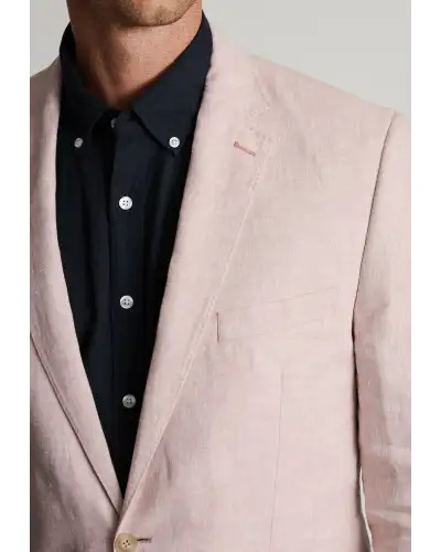 Jackets Brook Taverner Tailored Fit Eastwood Pink Pure Linen Jacket £134.00
