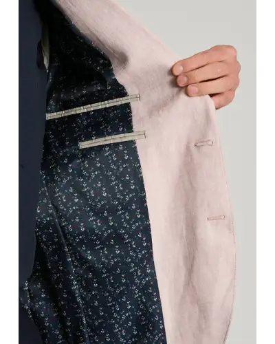 Jackets Brook Taverner Tailored Fit Eastwood Pink Pure Linen Jacket-BT-5428F £134.00