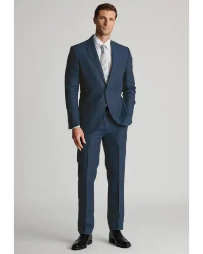 Suit Jackets Brook Taverner Tailored Fit Eastwood Navy Pure Linen Suit Jacket-BT-5428E £134.00