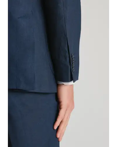 Suit Jackets Brook Taverner Tailored Fit Eastwood Navy Pure Linen Suit Jacket £134.00