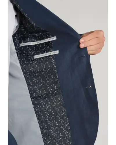 Suit Jackets Brook Taverner Tailored Fit Eastwood Navy Pure Linen Suit Jacket £134.00