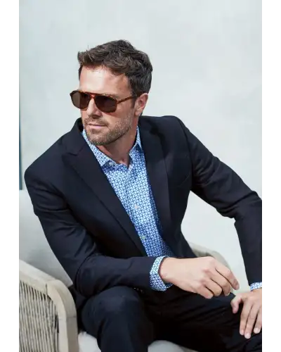 Suit Jackets Brook Taverner Tailored Fit Wells Navy Wool Blend Suit Jacket £134.00