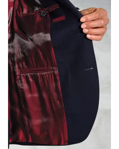 Suit Jackets Brook Taverner Tailored Fit Wells Navy Wool Blend Suit Jacket £134.00