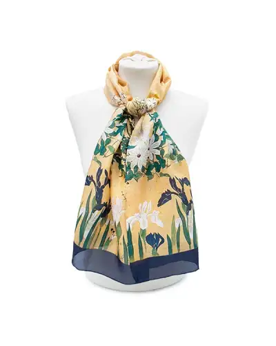 Scarves Fox and Chave Japanese Iris Silk Habotai Scarf £42.00