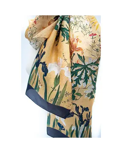 Scarves Fox and Chave Japanese Iris Silk Habotai Scarf £42.00