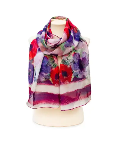Scarves Fox and Chave Matisse Anemones Silk Chiffon Scarf £52.00