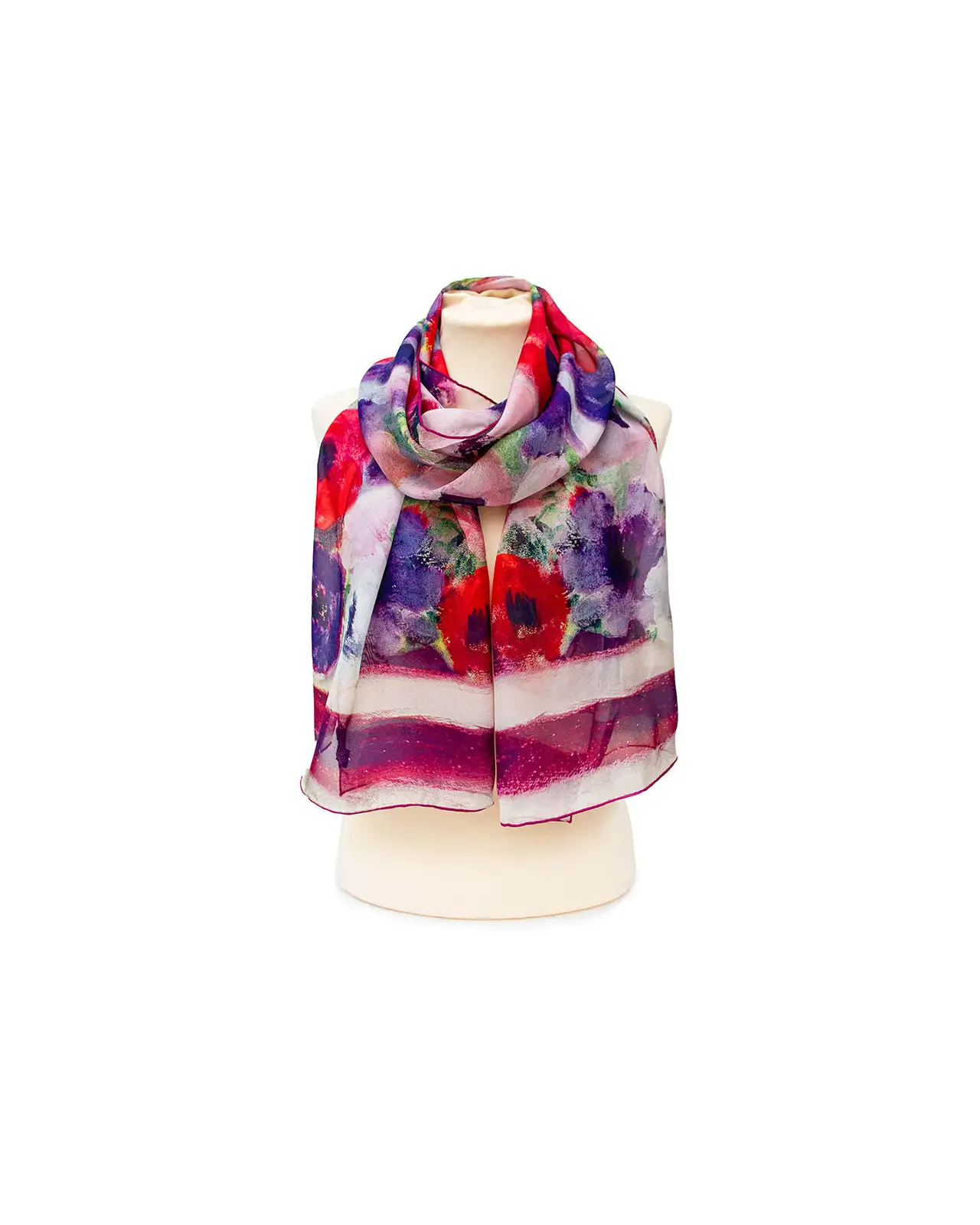 Scarves Fox and Chave Matisse Anemones Silk Chiffon Scarf £52.00
