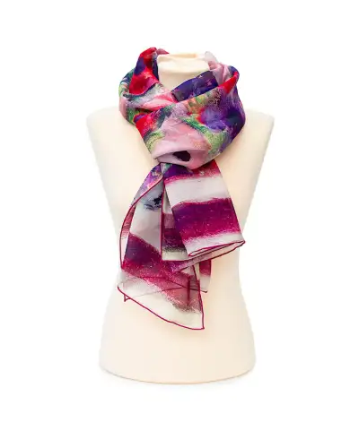 Scarves Fox and Chave Matisse Anemones Silk Chiffon Scarf £52.00