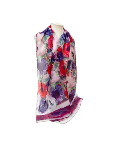 Scarves Fox and Chave Matisse Anemones Silk Chiffon Scarf £52.00