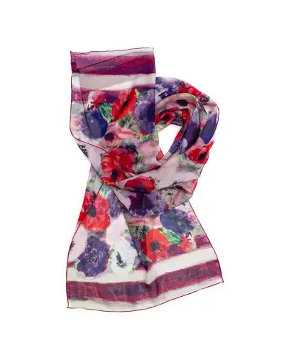 Scarves Fox and Chave Matisse Anemones Silk Chiffon Scarf £52.00