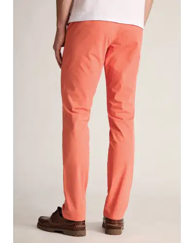 Fit Trousers Brook Taverner Tailored Fit Addingham Coral Garment Dyed Stretch Cotton Trousers £45.00