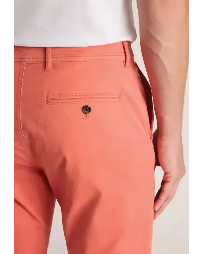 Fit Trousers Brook Taverner Tailored Fit Addingham Coral Garment Dyed Stretch Cotton Trouser-BT-8075ET £45.00