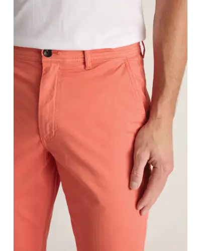 Fit Trousers Brook Taverner Tailored Fit Addingham Coral Garment Dyed Stretch Cotton Trouser-BT-8075ET £45.00