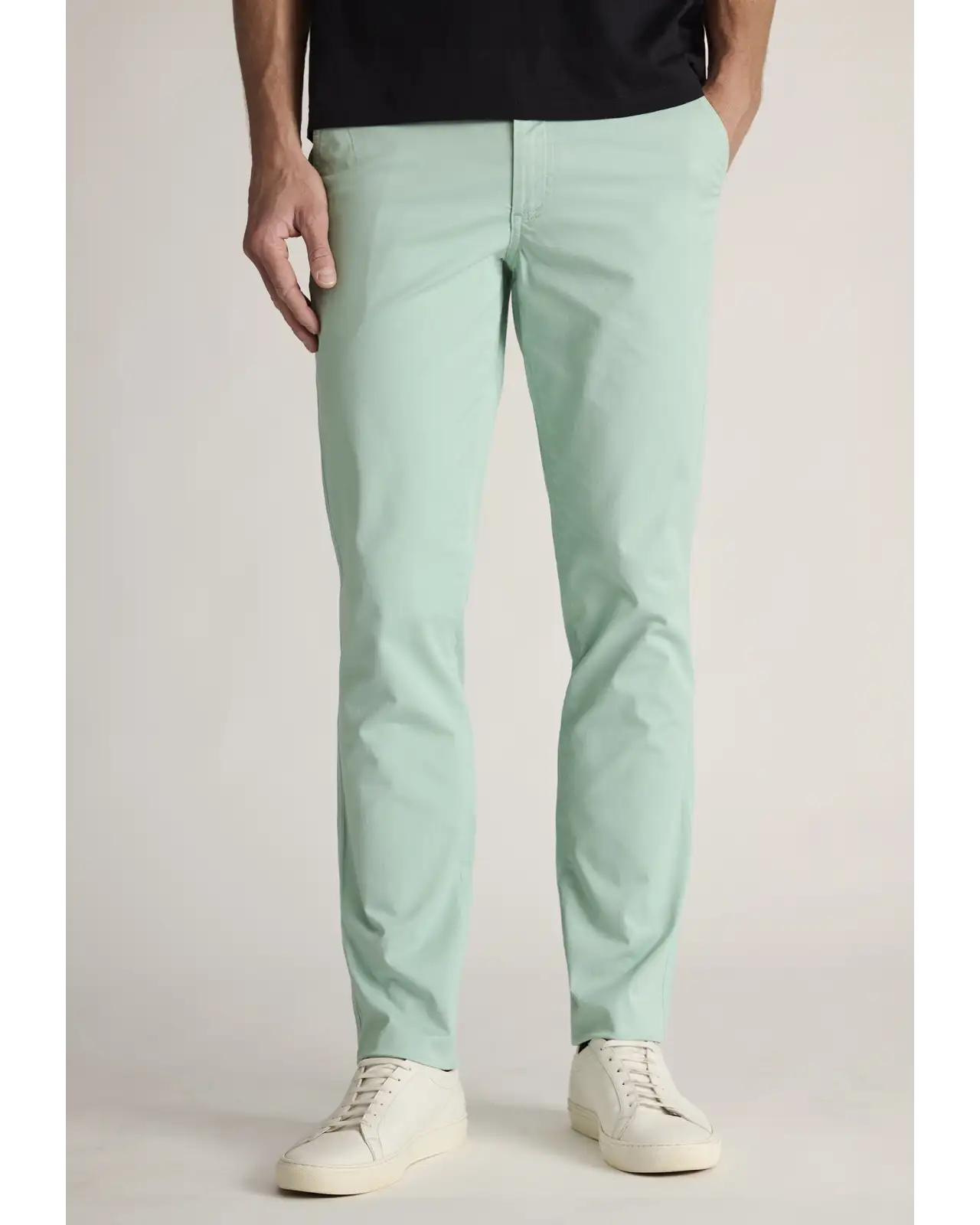 Fit Trousers Brook Taverner Tailored Fit Addingham Mint Garment Dyed Stretch Cotton Trousers £45.00
