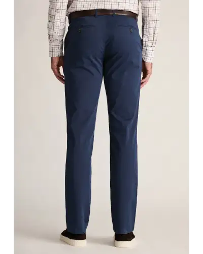 Fit Trousers Brook Taverner Tailored Fit Addingham Dark Blue Garment Dyed Stretch Cotton Trousers £45.00