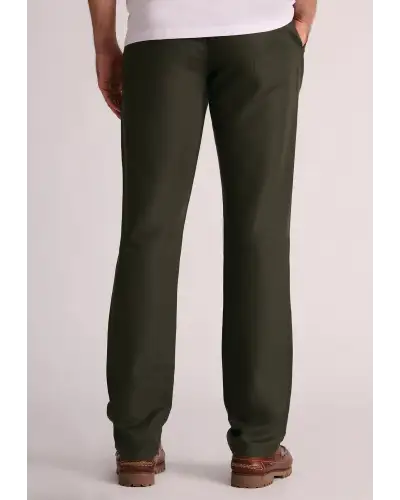Fit Trousers Brook Taverner Regular Fit Caine Dark Khaki Linen Cotton Trousers £62.00