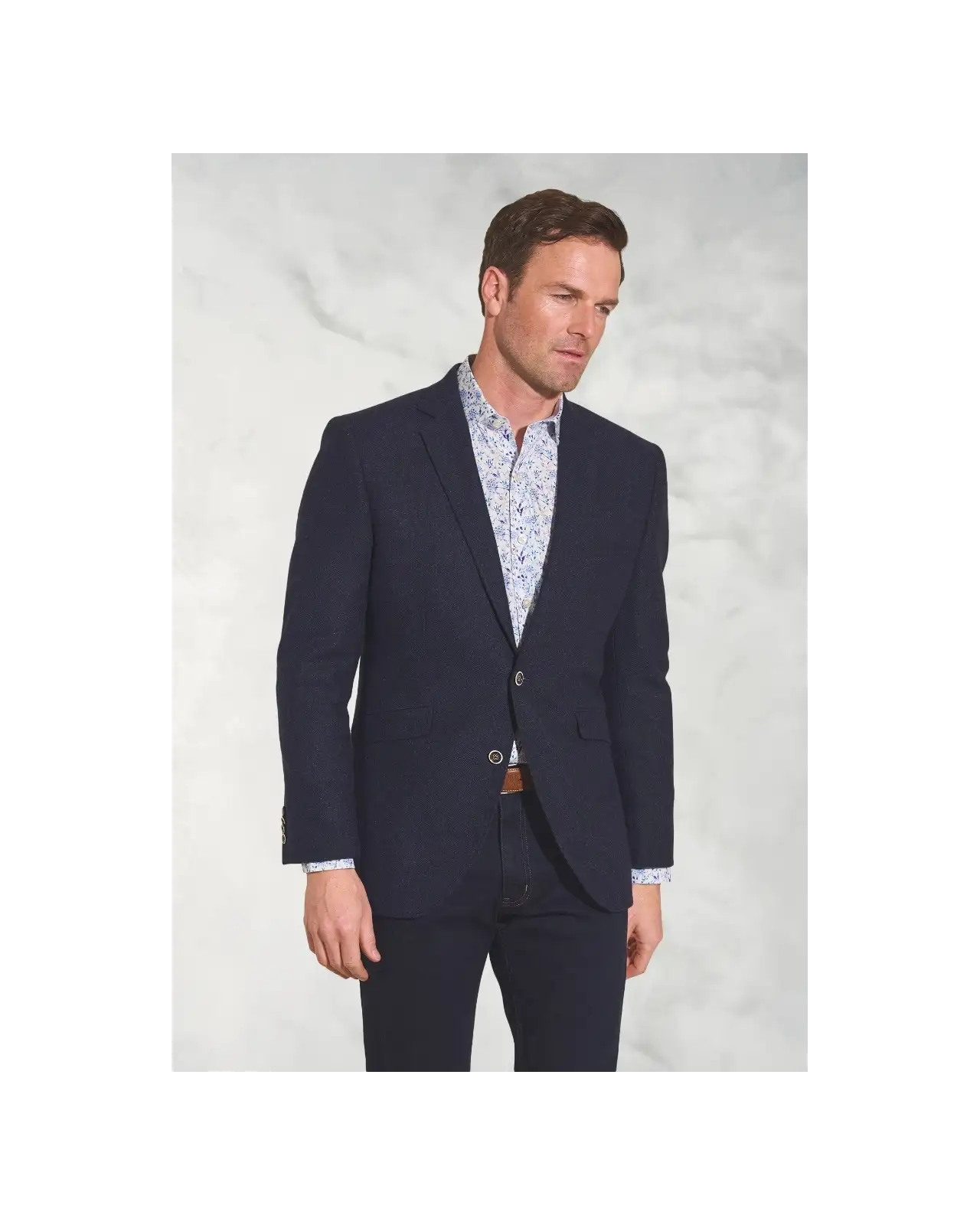 Jackets Brook Taverner Tailored Fit Tyburn Navy Wool Blend Jacket £161.00