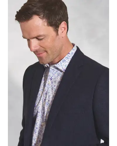 Jackets Brook Taverner Tailored Fit Tyburn Navy Wool Blend Jacket £161.00