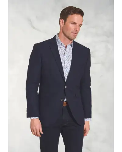 Jackets Brook Taverner Tailored Fit Tyburn Navy Wool Blend Jacket £161.00