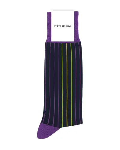 Men PEPER HAROW Chalk Stripe Mens Socks - Navy £9.00