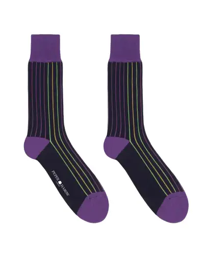 Men PEPER HAROW Chalk Stripe Mens Socks - Navy £9.00