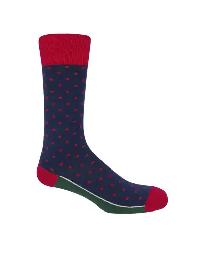 Men PEPER HAROW Pin Polka Mens Socks - Navy £9.00