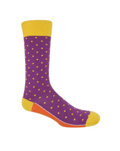 Men PEPER HAROW Pin Polka Mens Socks - Purple £9.00