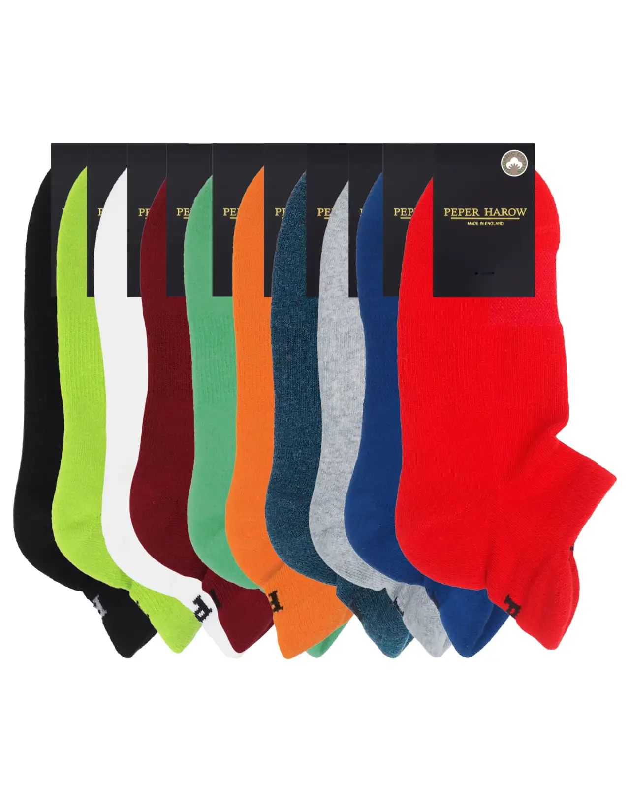 Sport PEPER HAROW MenS Trainer Sports Socks 10 Pack Bundle - Organic £117.00