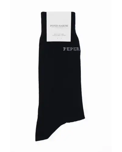 Men PEPER HAROW Recycled Ribbed Mens Socks - Black £10.00
