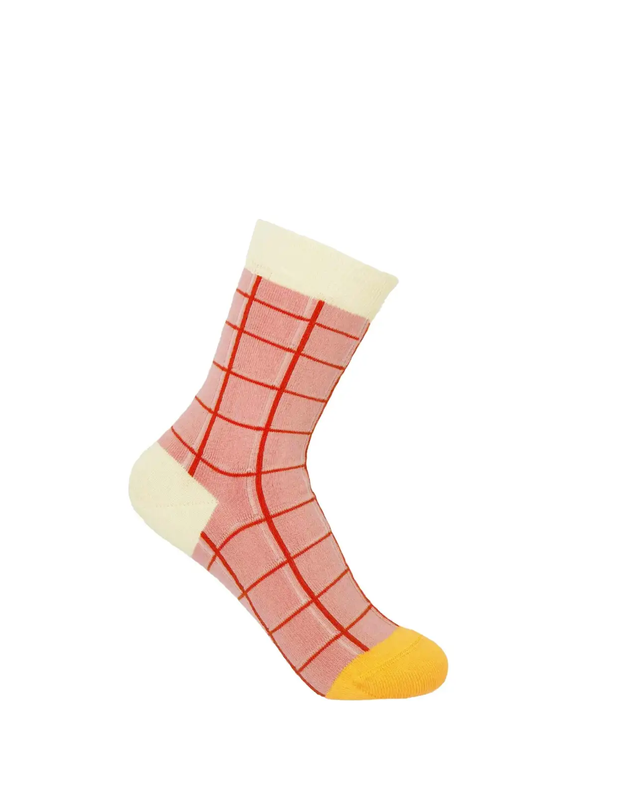 Women PEPER HAROW Grid Womens Socks - Pink £15.00