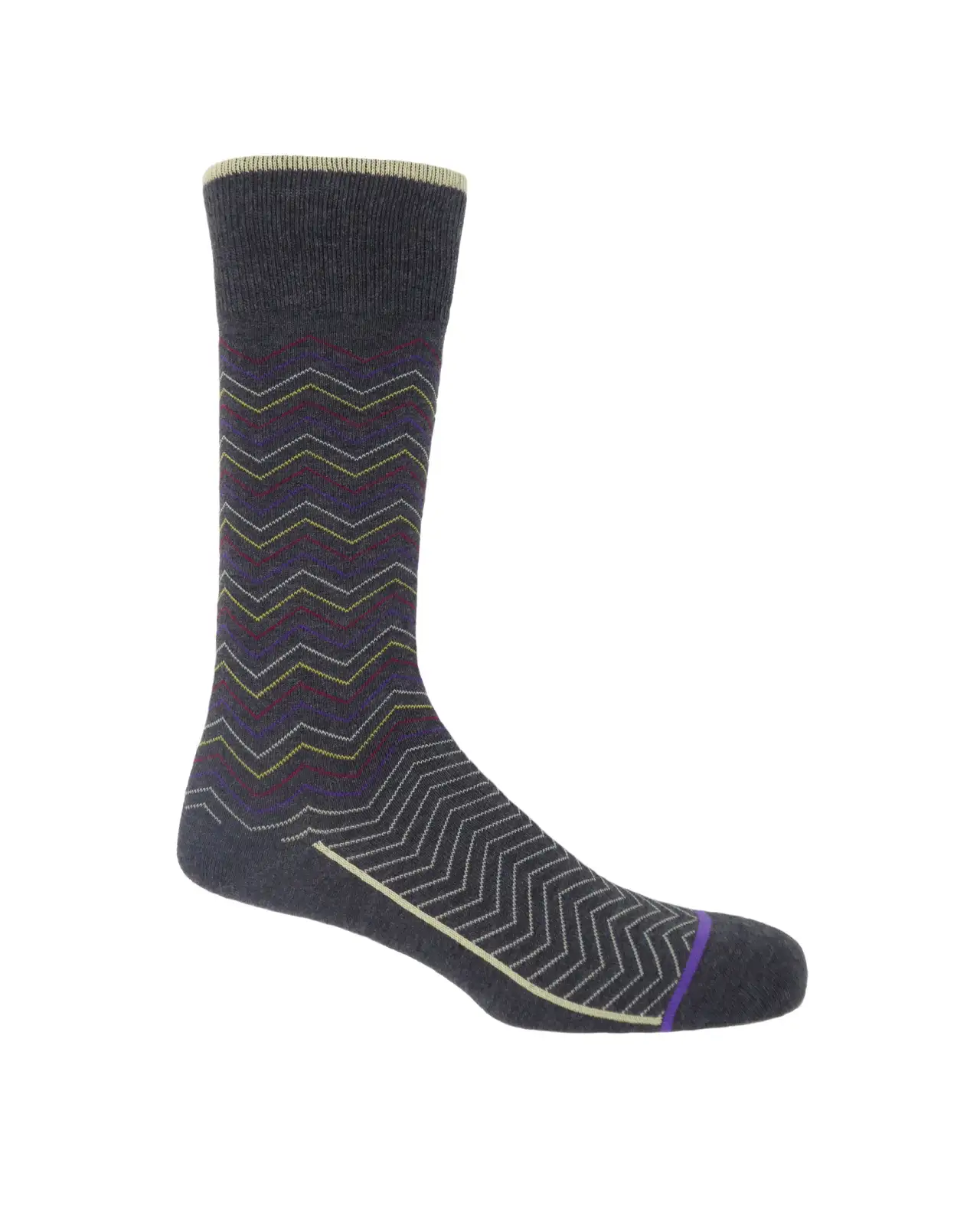 Men PEPER HAROW Zigzag Mens Socks - Charcoal £9.00