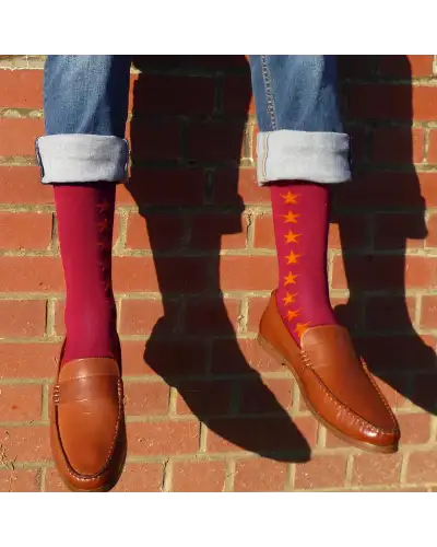 Men PEPER HAROW Starfall Mens Socks - Chilli £9.00