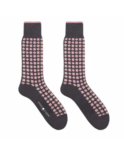 Men PEPER HAROW Diamonds Mens Socks - Pink £9.00