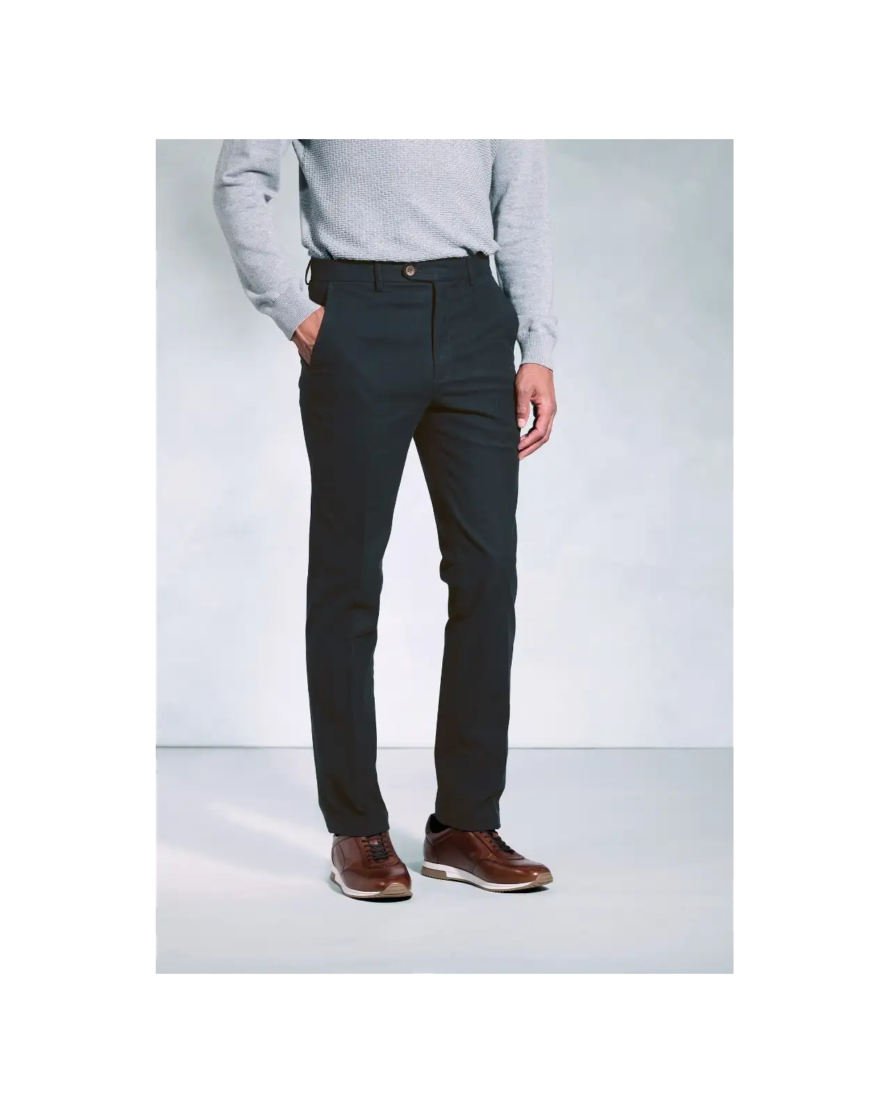 Moleskin Trousers Brook Taverner Regular Fit Kerswell Navy Cotton Moleskin Trousers £62.00