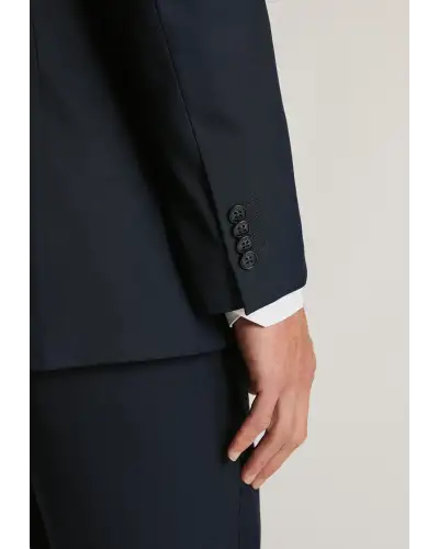 Suit Jackets Brook Taverner Tailored Fit Wells Navy Wool Blend Double Breasted Suit Jacket £143.00