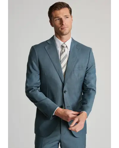 Suit Jackets Brook Taverner Tailored Fit Sawdon Petrol Italian Wool Suit Jacket-BT-5507AT £206.00