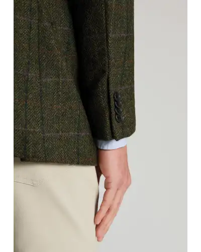 Jackets Brook Taverner Regular Fit Aston Green Check British Wool Jacket £224.00